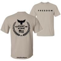 Freedom Charlie Kirk A True American Patriot Eagle Wreath “Forever in Our Hearts” Memorial T-Shirt