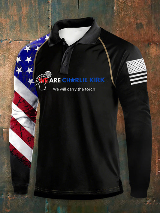 Men's We Are Charlie We Will Carry The Torch Long Sleeve Shirt